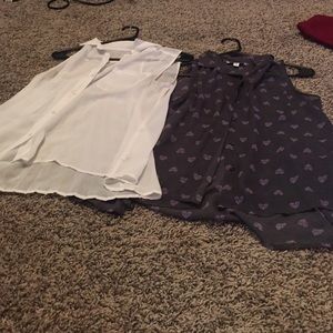 Button down tank tops