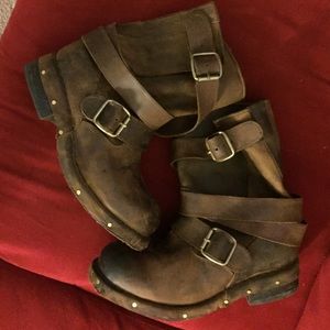 Jeffrey Campbell brown leather boots