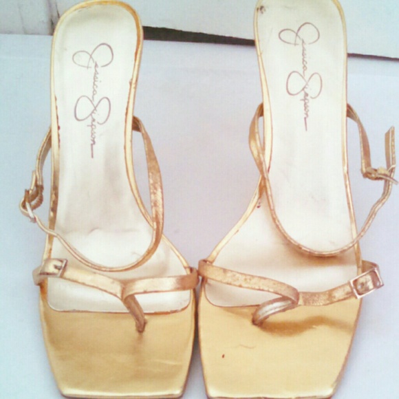 Jessica Simpson thong stilletos