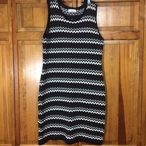 Calvin Klein Chevron Sweater Dress Size L