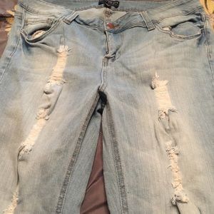 Forever 21 jeans stretch knee length size 14