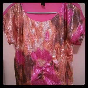 *** CUTE *** Pink Sequin Blouse