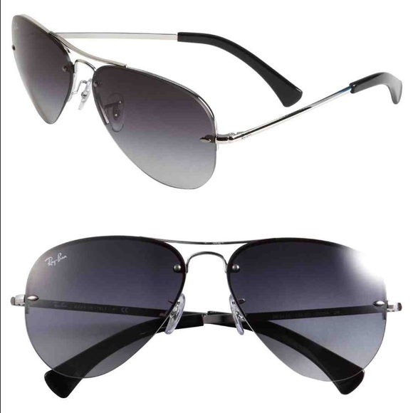 59mm Semi Rimless Aviator Sunglasses