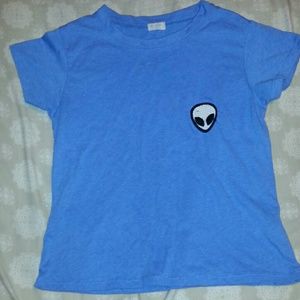 SOLD! Brandy melville alien tee (blue)