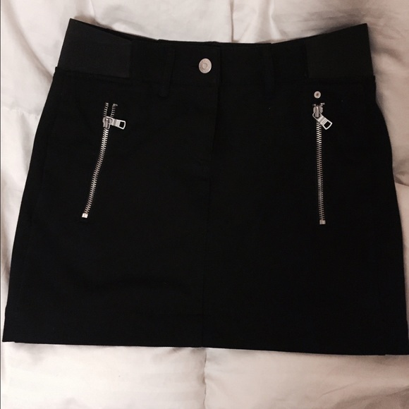 Armani Exchange Mini Skirt with Silver Hardwear.