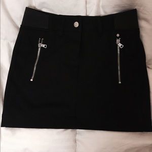 Armani Exchange Mini Skirt with Silver Hardwear.