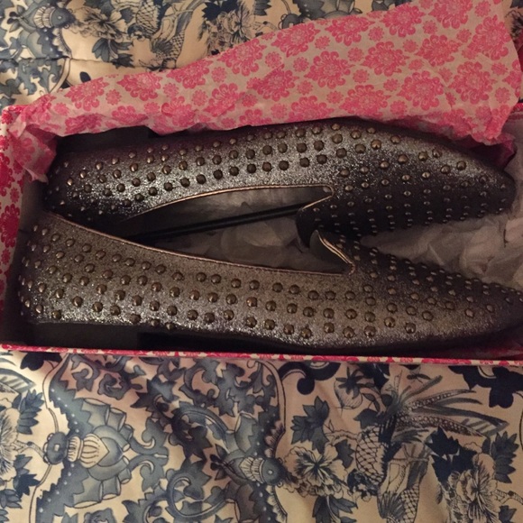 Studded silver flats