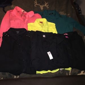 Bundle of 6 button up shirts