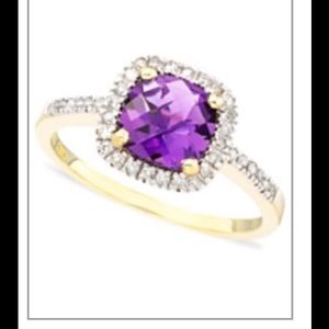 Purple amethyst ring from Macy's