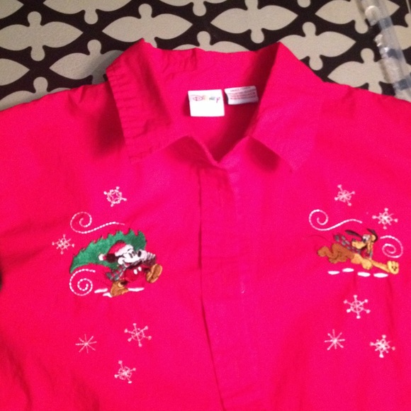 Disney Red Cotton Blouse