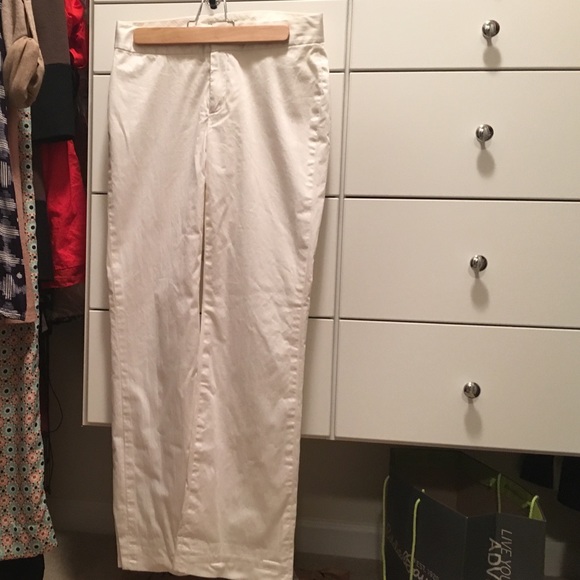 Banana Republic White stripe pants