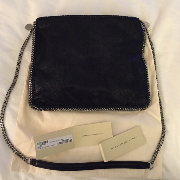 Stella McCartney metallic faux suede med crossbody