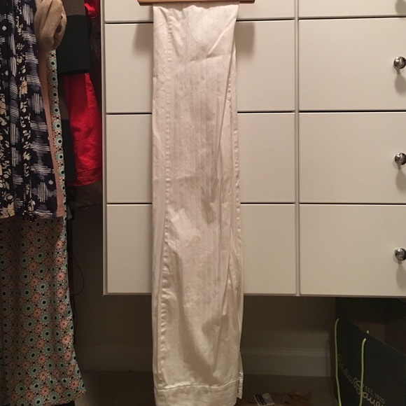 White stripe wide leg trouser