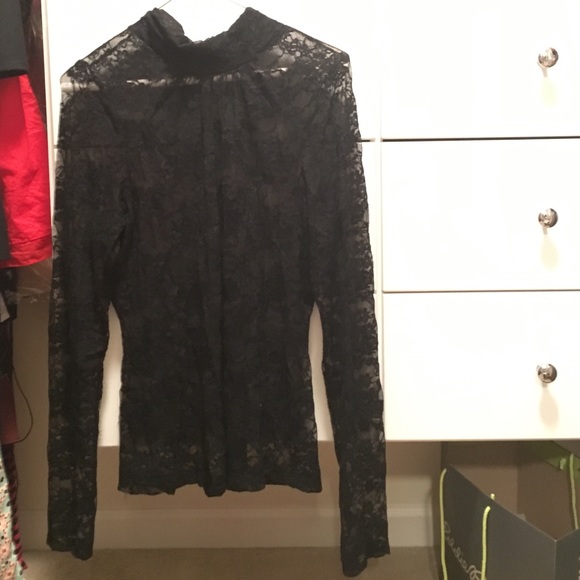 Lacy black turtleneck