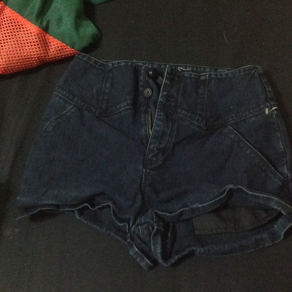 High rise slim shorts