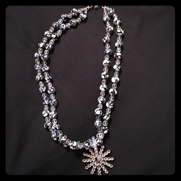Unique western style doublestrand beaded necklace