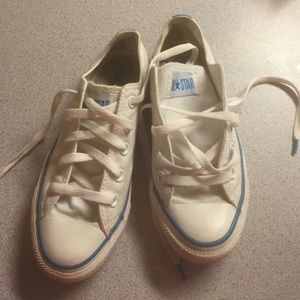 White & Blue Converse