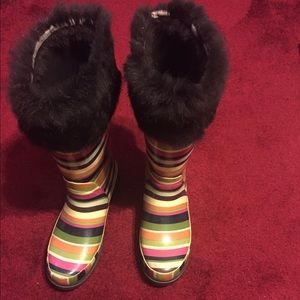 Coach multi color Rain boots