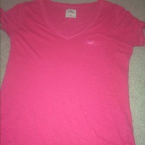 Hollister pink v neck