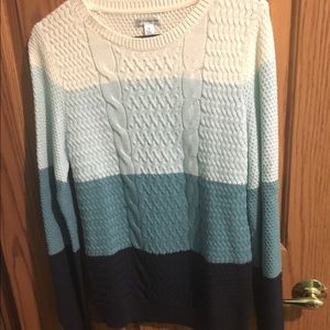 Striped sweater, knitted!