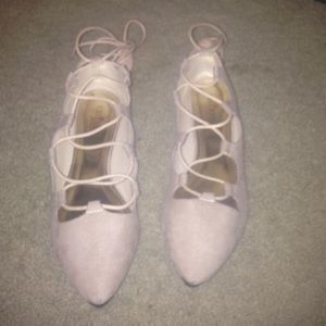 Lace up flats