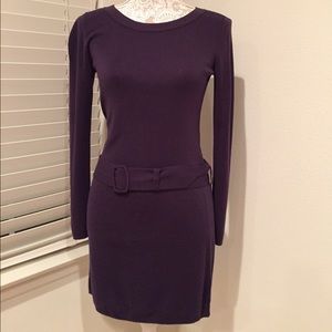 Banana Republic Plum Mini Cashmere/ Wool Dress