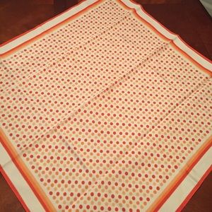 Beautiful New orange and red polka dot neck scarf