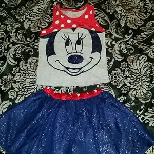 Minnie mouse tank and tutu skirt!