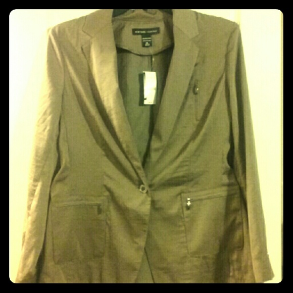 Copper tone silky blazer
