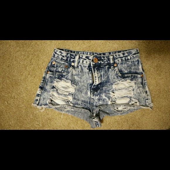 Distressed Booty Shorts - Picture 1 of 2