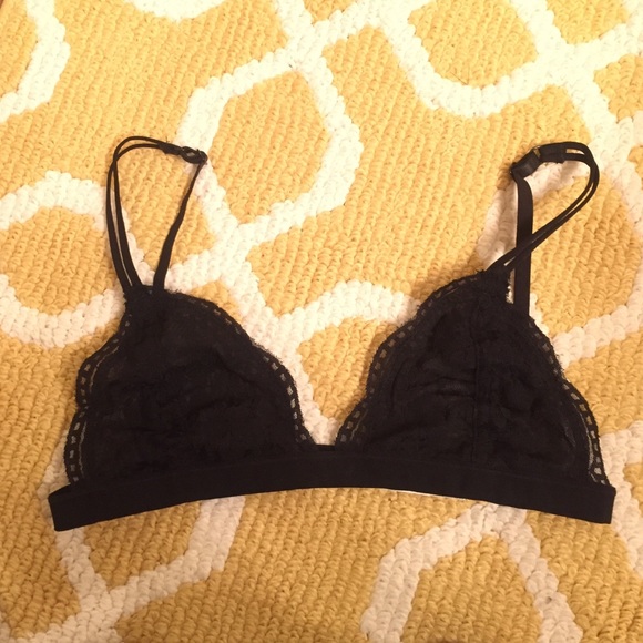 Black lace bralette