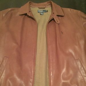 Men's Ralph Lauren REAL leather jacket- Brown