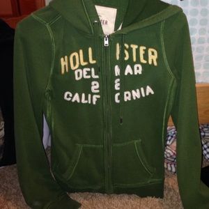 2 for 1 blue and green zip up hoodies
