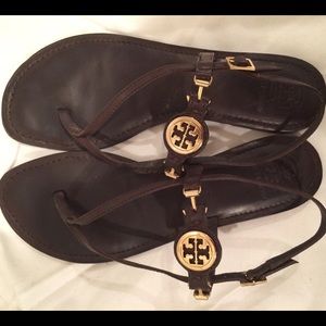 Tory burch "Ali-anteka" baby leather sandals