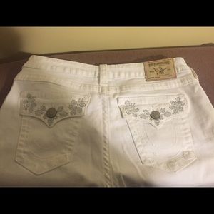 Ladies White True Religion Jeans