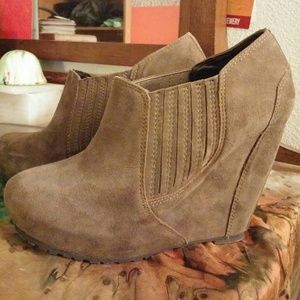 Luxury Rebel wedge booties