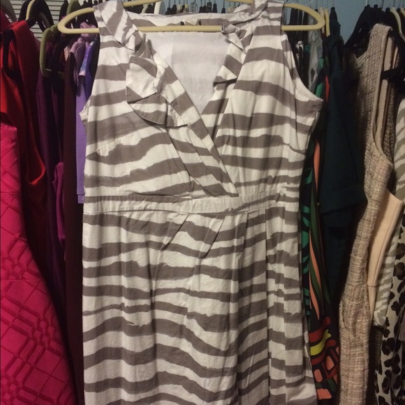 J. Crew zebra dress grey size 12