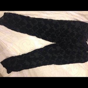 Anthropologists velvet printed joggers