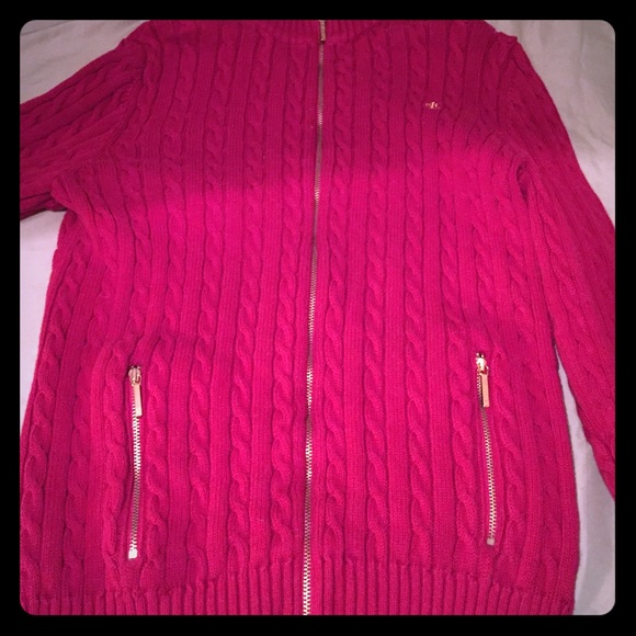 Sweater< not red, it's a dark red actually