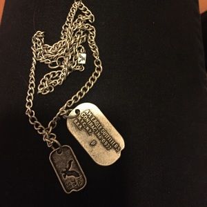 American Eagle dog tag necklace