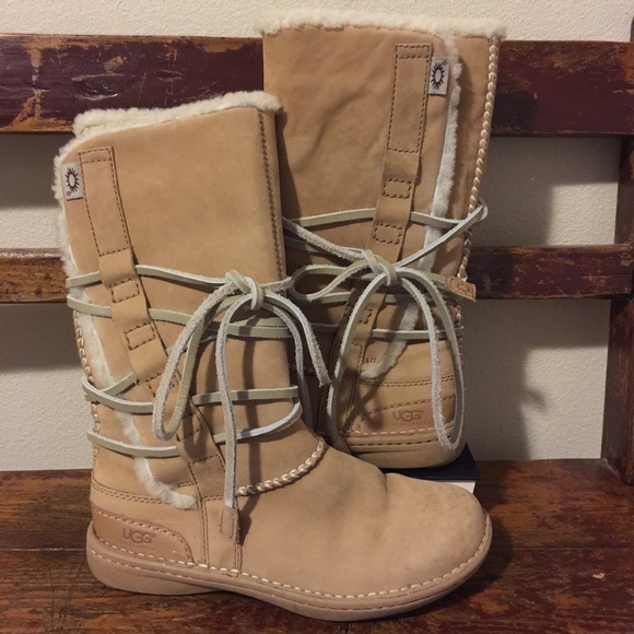 UGG Shoes - Ugg tan wrap boots