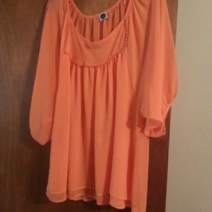 Oversized sheer shirt