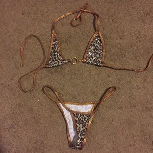 Leopard print sequence outfit / stripper outfit!