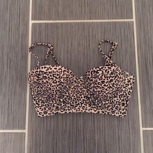 Cheetah Print Swim Top