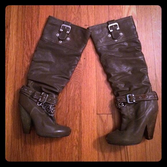 naughty monkey Shoes - Naughty Monkey 🙊 Gray Moto Boots w/heel✨