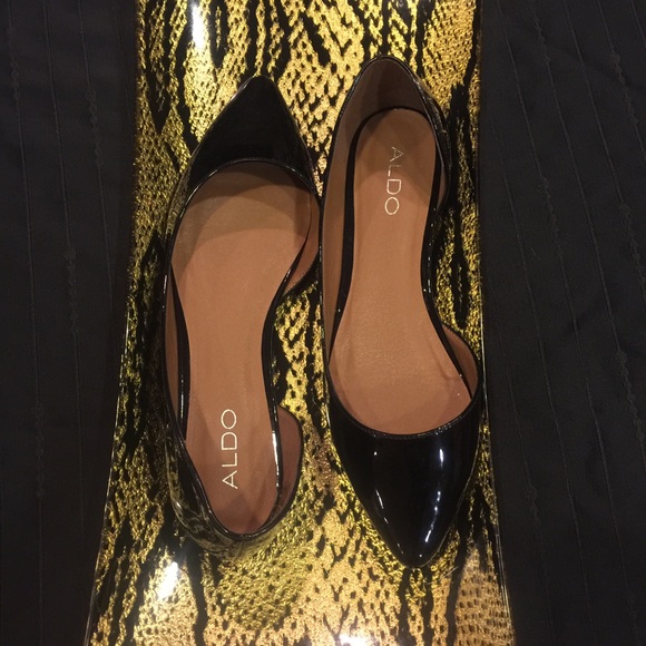 Black Patent Flats.