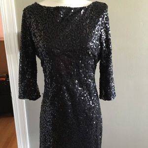Black Sequin Cocktail Dress