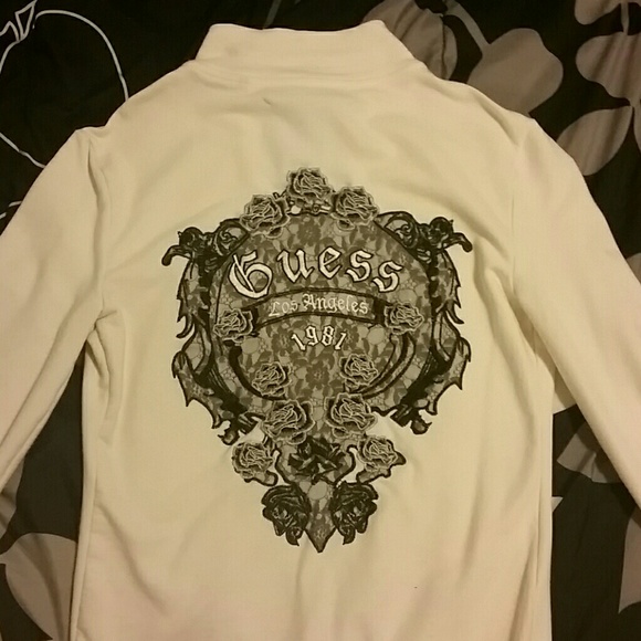 Fitted Guess zip up sweater