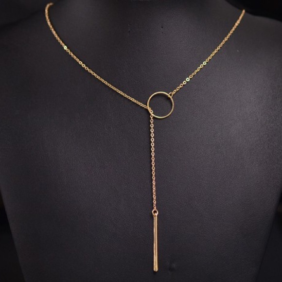 Urban Outfitters Jewelry - Gold Circle & Bar Necklace