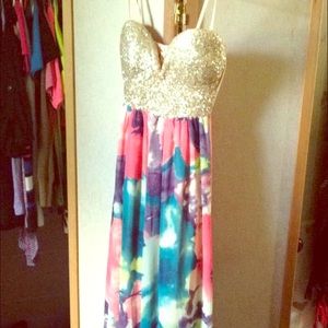 A beautiful rain maxi dress
